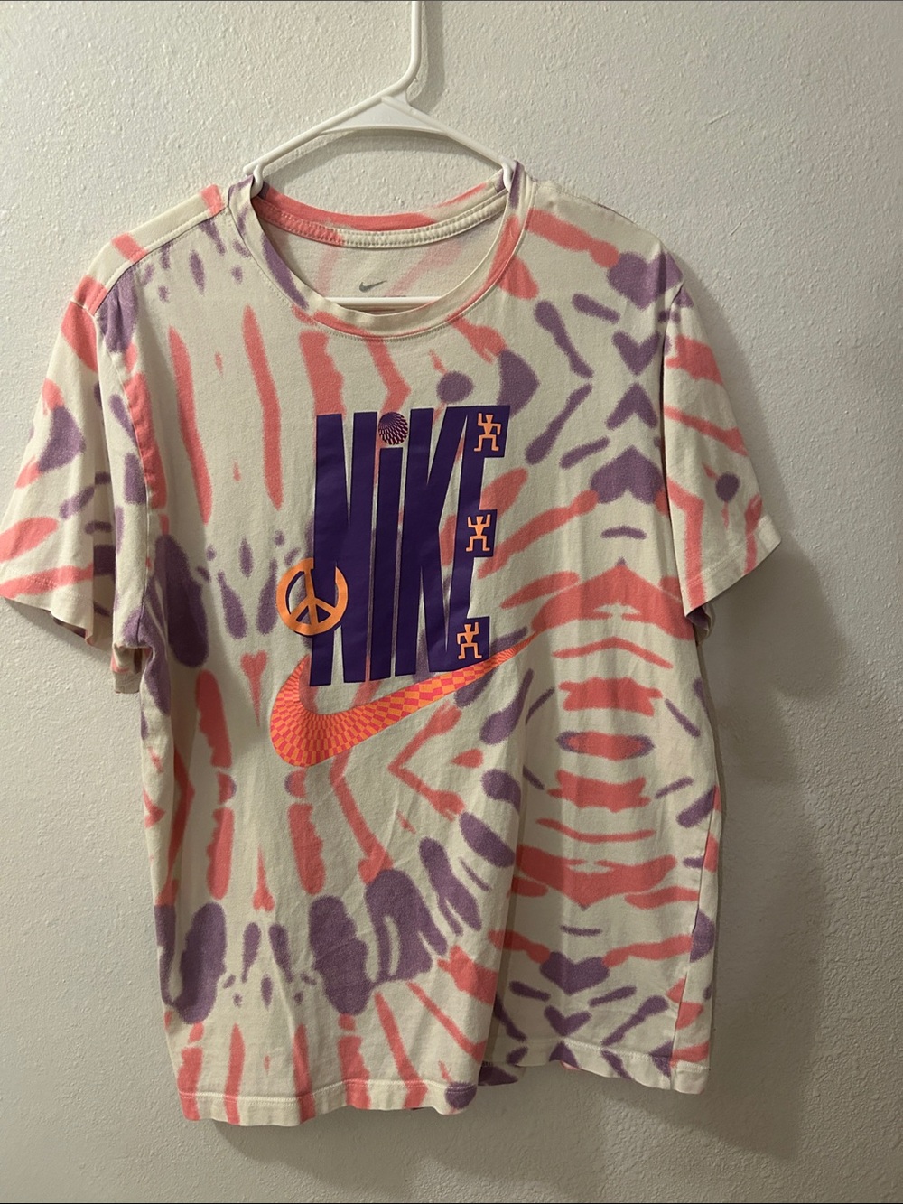 Nike Short Sleeve Tie-Dye Tee - Pink & Purple